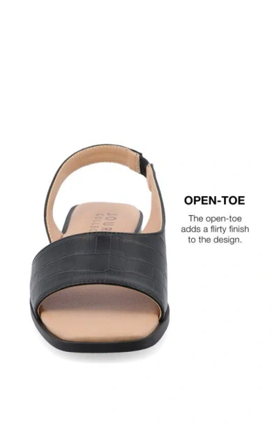 Journee Collection Women's Brinsley Slingback D'orsay Flat Sandals In Black