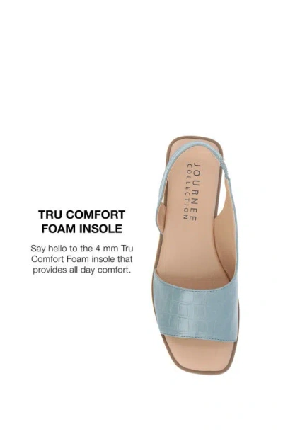 Journee Collection Women's Brinsley Slingback D'orsay Flat Sandals In Blue