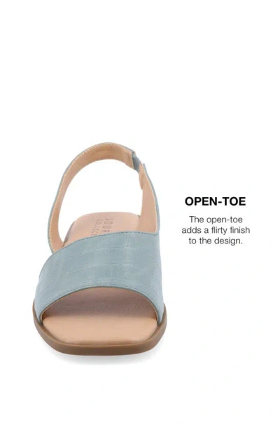 Journee Collection Women's Brinsley Slingback D'orsay Flat Sandals In Blue