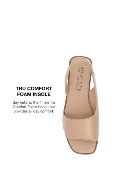 Journee Collection Women's Brinsley Slingback D'orsay Flat Sandals In Tan
