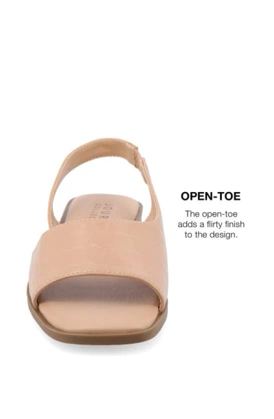 Journee Collection Women's Brinsley Slingback D'orsay Flat Sandals In Tan