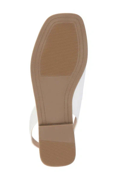 Journee Collection Women's Brinsley Slingback D'orsay Flat Sandals In White