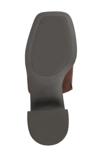 Journee Collection Bessa Block Heel Slide Sandal In Brown