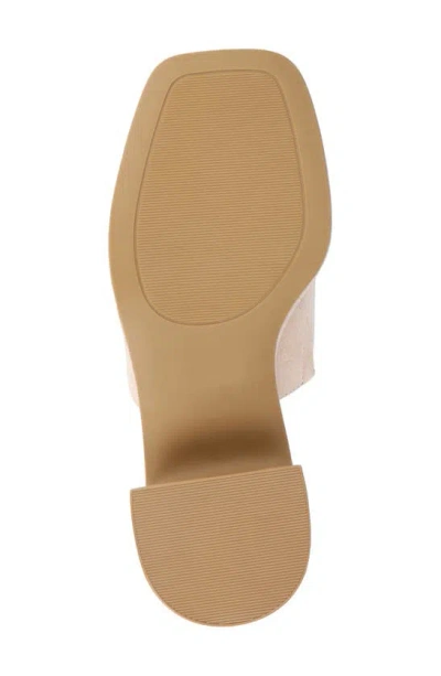 Journee Collection Bessa Block Heel Slide Sandal In Beige