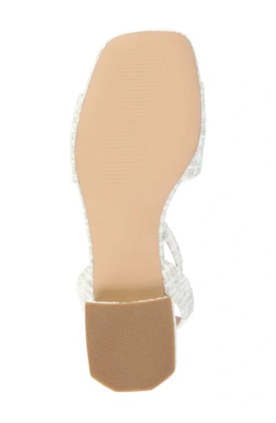 Journee Collection Women's Adleey Ankle Strap Tweed Block Heel Sandals In Beige