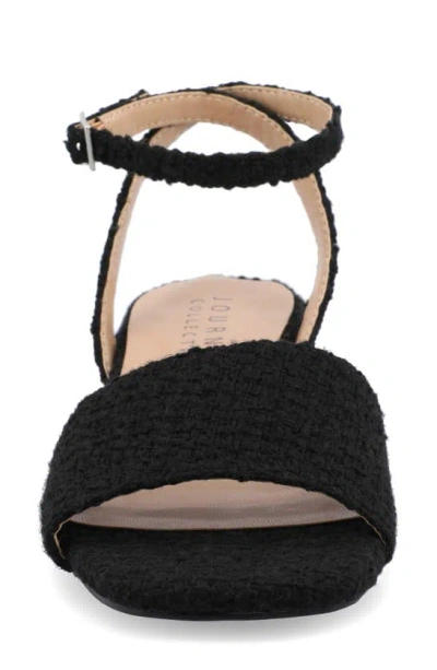 Journee Collection Adleey Block Heel Sandal In Black