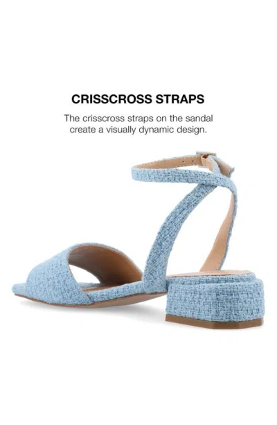 Journee Collection Adleey Block Heel Sandal In Blue