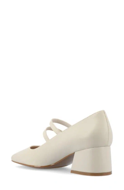Journee Collection Women's Nally Double Strap Mary Jane Pumps In Off White