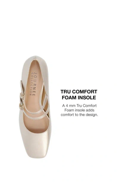 Journee Collection Women's Nally Double Strap Mary Jane Pumps In Gold