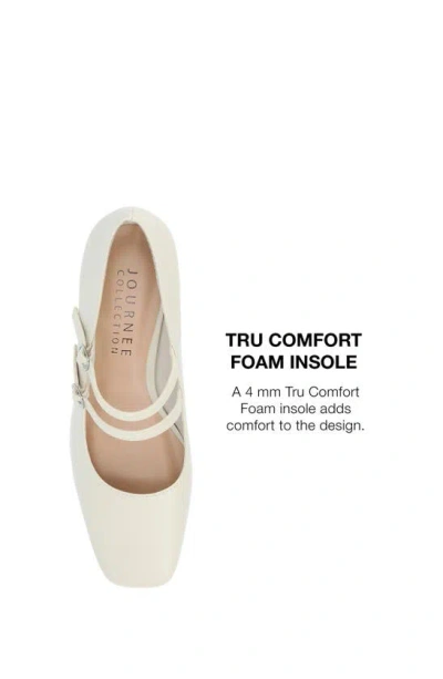 Journee Collection Women's Nally Double Strap Mary Jane Pumps In Off White