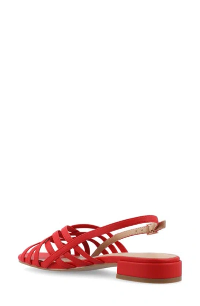 Journee Collection Cassandra Slingback Sandal In Red