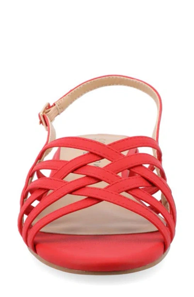 Journee Collection Cassandra Slingback Sandal In Red
