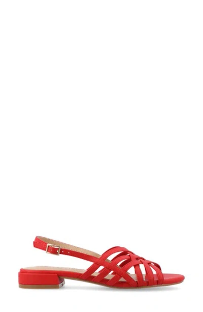 Journee Collection Cassandra Slingback Sandal In Red