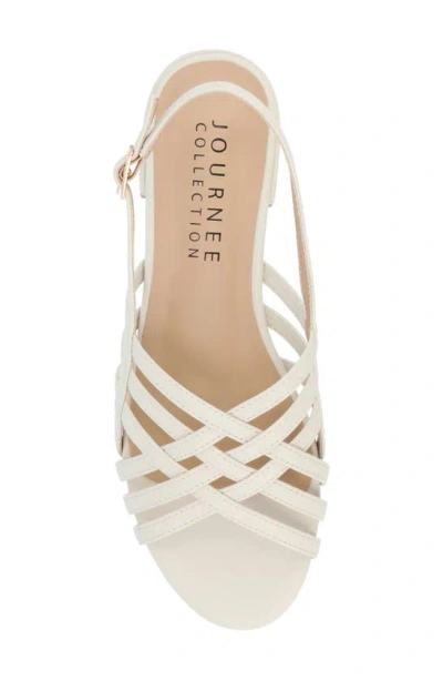 Journee Collection Women's Cassandra Woven Slingback Flat Sandals In Bone