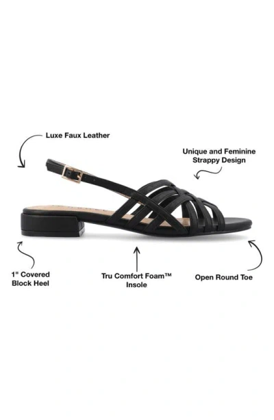 Shop Journee Collection Cassandra Slingback Sandal In Black