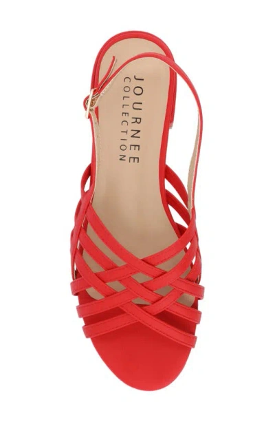 Journee Collection Cassandra Slingback Sandal In Red