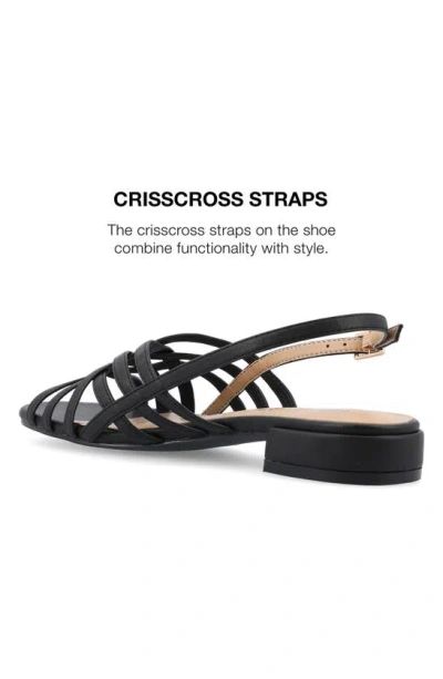 Shop Journee Collection Cassandra Slingback Sandal In Black