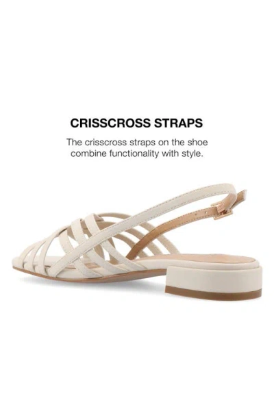 Journee Collection Women's Cassandra Woven Slingback Flat Sandals In Bone