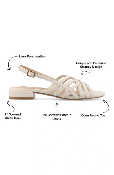 Journee Collection Women's Cassandra Woven Slingback Flat Sandals In Bone