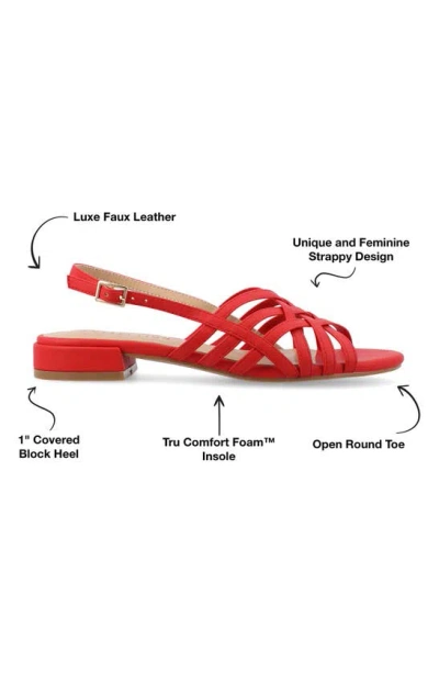 Journee Collection Cassandra Slingback Sandal In Red