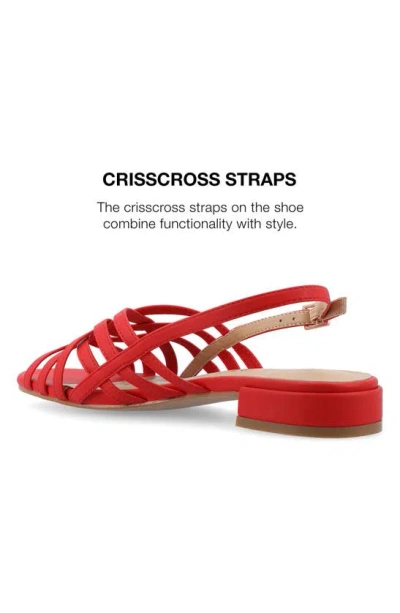 Journee Collection Cassandra Slingback Sandal In Red