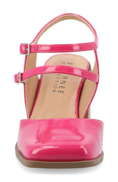 Shop Journee Collection Caisey Double Strap Mary Jane Pump In Patent/ Pink