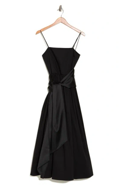 Shop Alice And Olivia Glynis Tie Waist Dress In Black