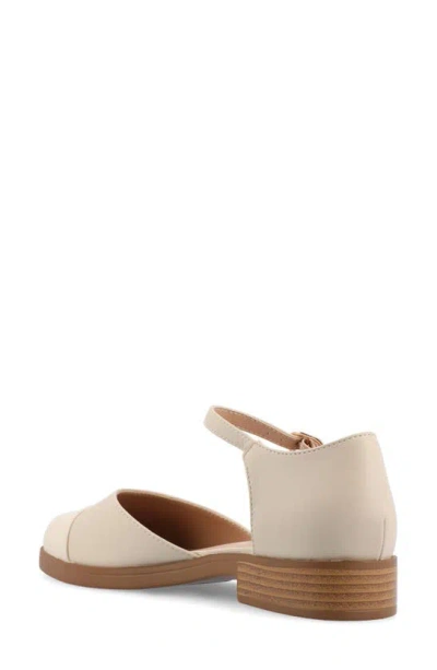 Journee Collection Women's Tesley Cap Toe Flats In Taupe