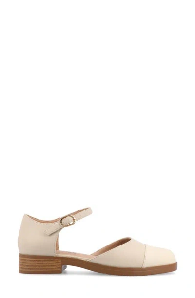 Journee Collection Women's Tesley Cap Toe Flats In Taupe