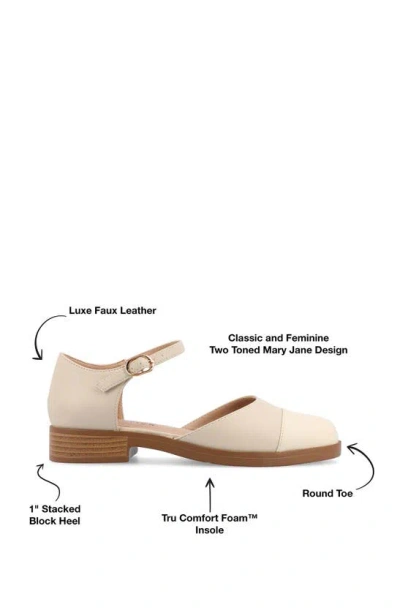 Journee Collection Women's Tesley Cap Toe Flats In Taupe