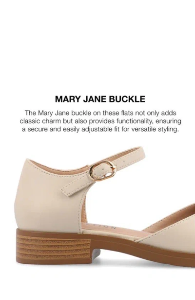 Journee Collection Women's Tesley Cap Toe Flats In Taupe