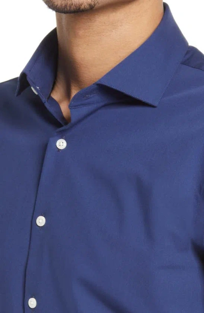 Shop Nordstrom Tech-smart Extra Trim Fit Dress Shirt In Navy