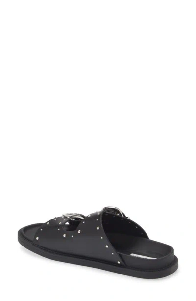 Steve Madden Connely Buckle Slide Sandal In Black