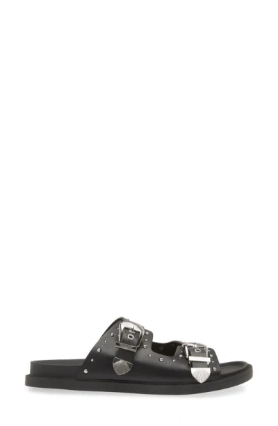 Steve Madden Connely Buckle Slide Sandal In Black
