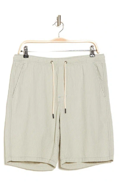 Shop Union Paloma Seersucker Pull-on Shorts In Aloe
