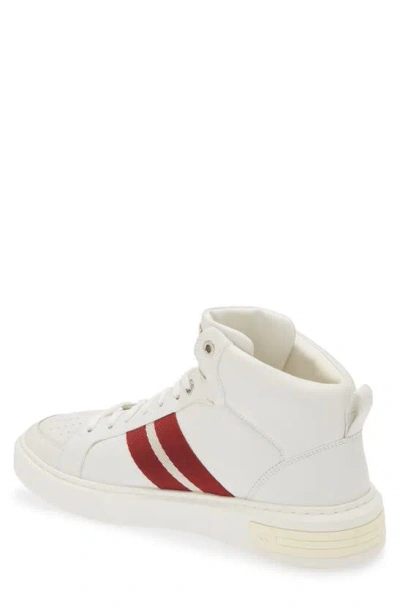 Shop Bally Myles Sneaker In White,calf,plain
