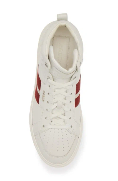 Shop Bally Myles Sneaker In White,calf,plain