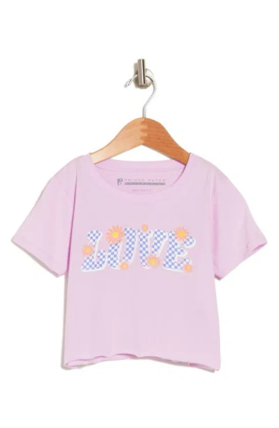Shop Prince Peter Kids' Love Cotton Graphic T-shirt In Lavender