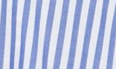 Shop French Connection Rhodes Cotton Poplin Popover Shirt In Linen White-marine Stripe