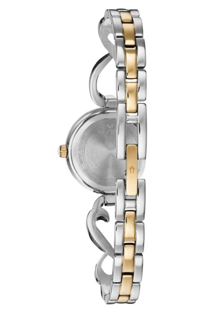Shop Bulova Swarovski Crystal Infinity Bracelet Watch & Necklace Set In Silver
