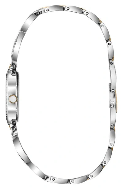 Bulova Swarovski Crystal Infinity Bracelet Watch & Necklace Set In Silver