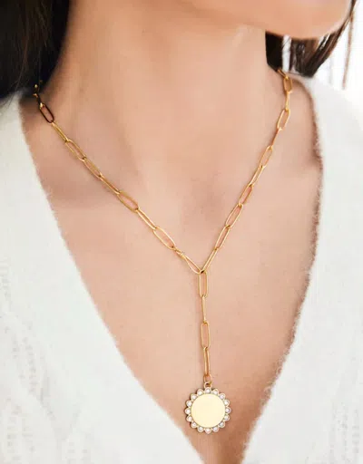 Shop Spartina 449 Women's Drop Medallion Necklace In Gold