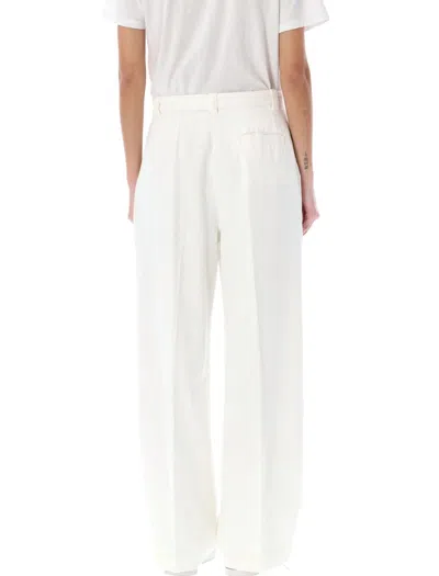 Shop Apc A.p.c. Tresse Pleated Jeans In Off White