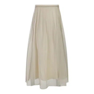 Shop Brunello Cucinelli Skirts Beige