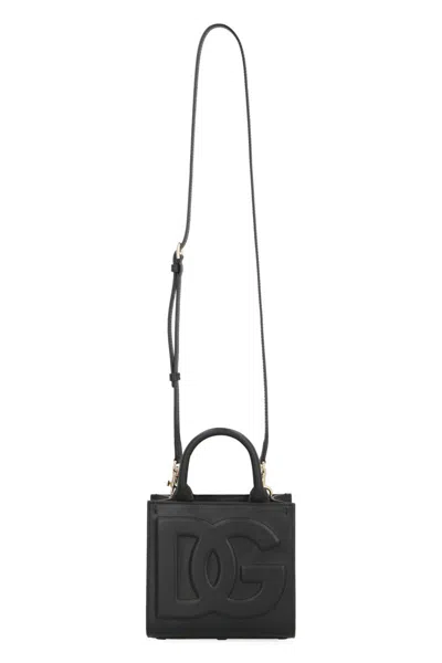 Shop Dolce & Gabbana Dg Daily Leather Mini Bag In Black