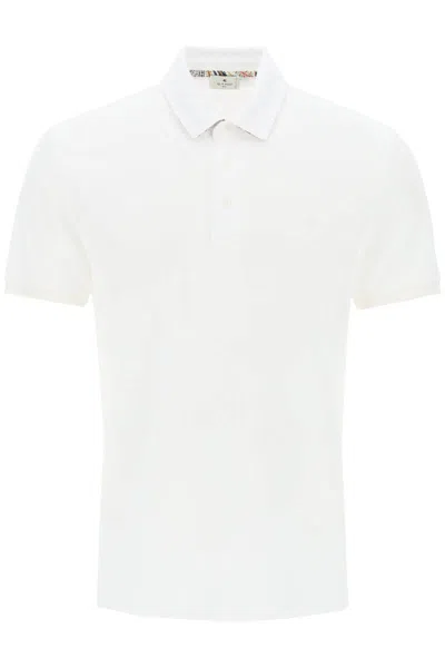Shop Etro Regular Fit Polo Shirt In White