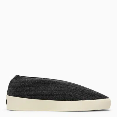 Shop Fear Of God Slip-on Moc Knit Mélange In Black