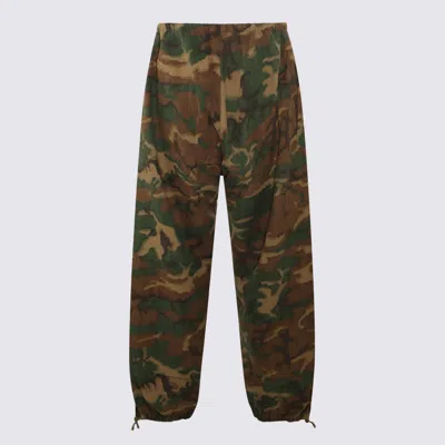 Shop Givenchy Military Cotton Pants In Brown/khaki