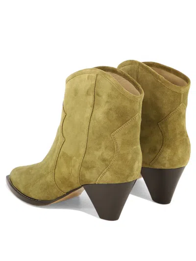 Shop Isabel Marant "darizo" Ankle Boots In Beige