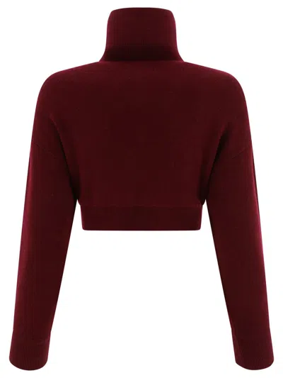 Shop Isabel Marant Étoile "oxane" Zippered Sweater In Bordeaux